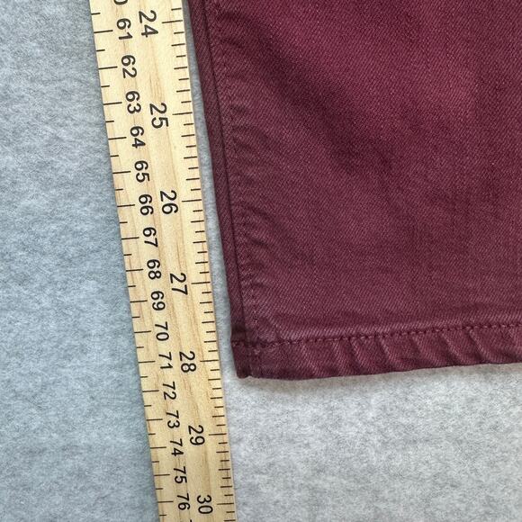 Loft Outlet Button-Up Skinny Jeans WMNS 8 Maroon Mid Rise #70273 Denim Cotton - Picture 9 of 10